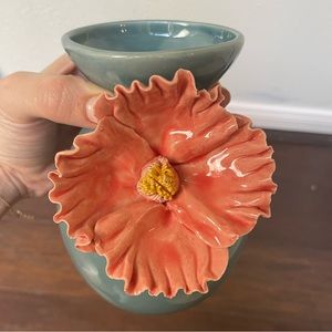 Anthropologie Ceramic Vase Flower